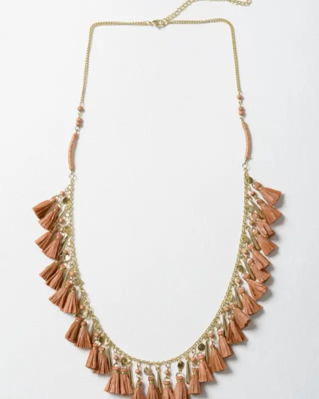 Solid Tassel Chain Fashion Necklace