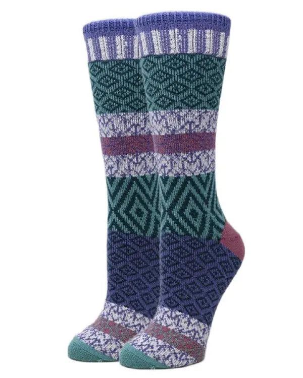 Sophia - Women’s Fuzzy Crew Socks multicolor / WS