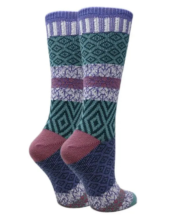 Sophia - Women’s Fuzzy Crew Socks multicolor / WS