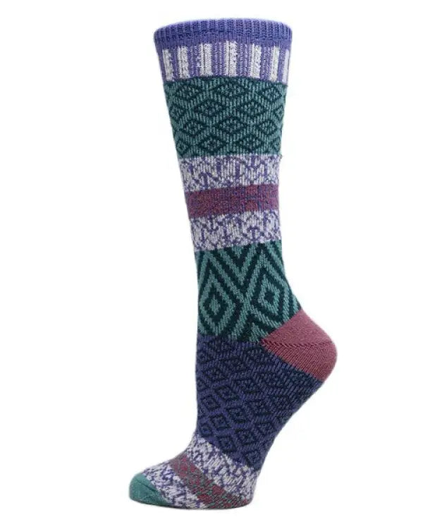 Sophia - Women’s Fuzzy Crew Socks multicolor / WS