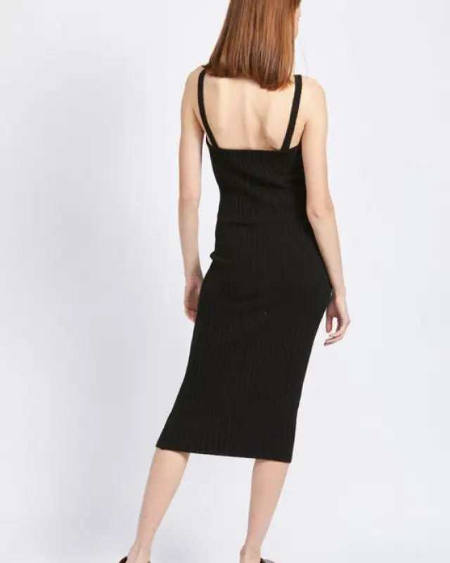 Spaghetti Strap Bodycon Midi Dress