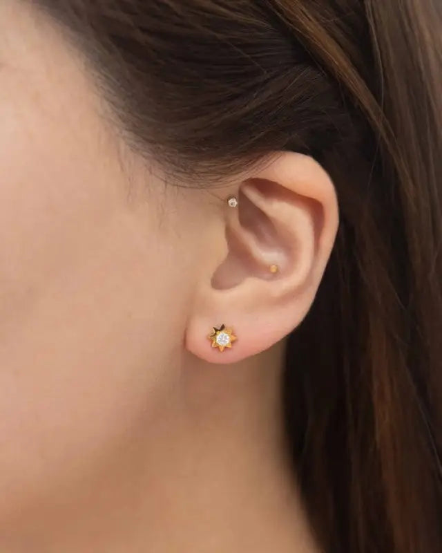 Spark Stud Earrings - Gold / OS