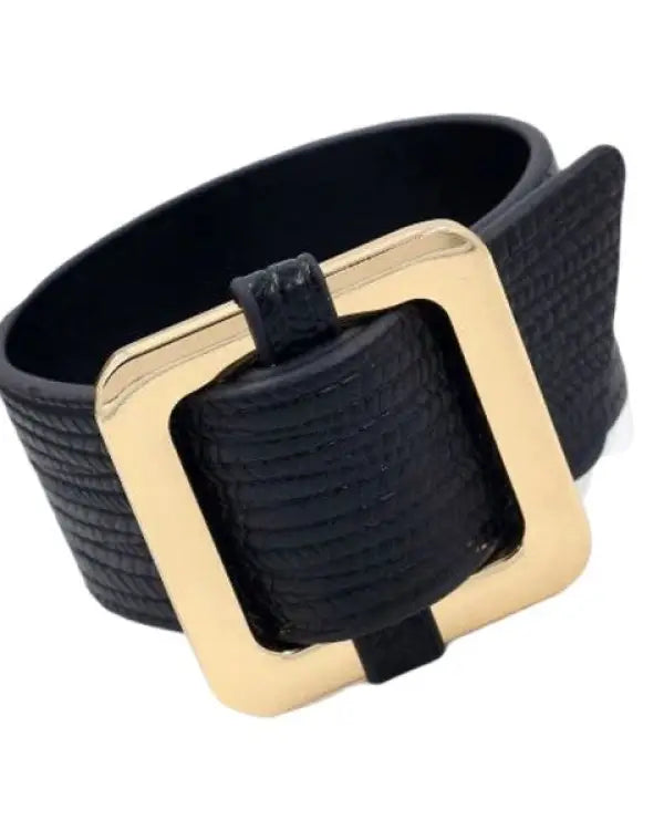 Square Lock Bracelet - Black / OS