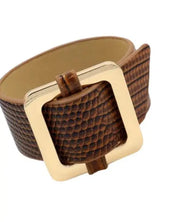 Square Lock Bracelet - brown / OS