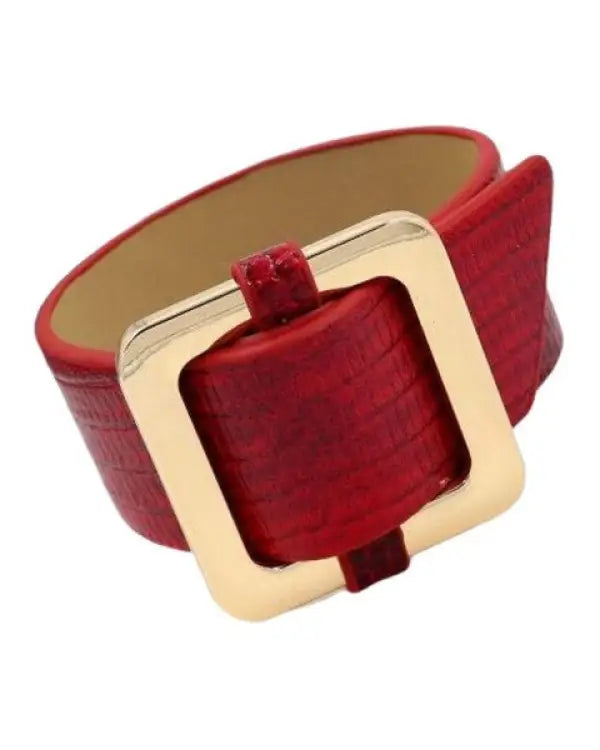 Square Lock Bracelet - Red / OS