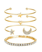 Stacked Bracelet Set - 11 - Gold / OS