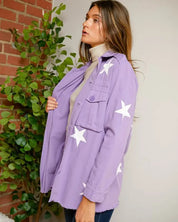 Star Printed Military Jacket