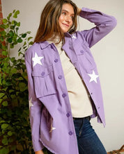 Star Printed Military Jacket