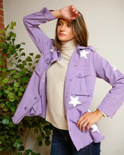 Star Printed Military Jacket