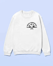 STAY POSITIVE MUSHROOM SWEATSHIRT PLUS SIZE - WHITE / 1X