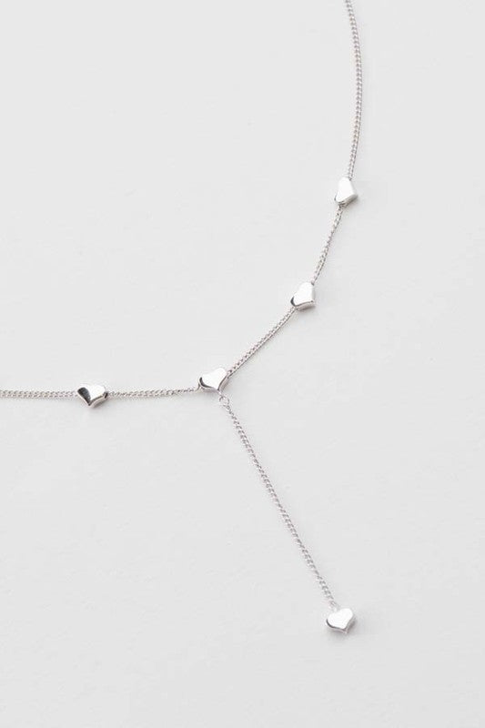 Sterling Silver 925 Falling In Love Lariat Necklace