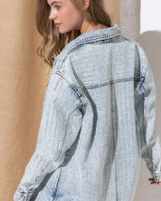 Stone Stripe Denim Jacket