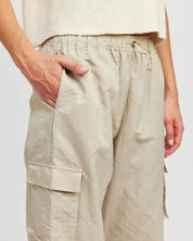 Straight Leg Pants With Elastic Waist Band