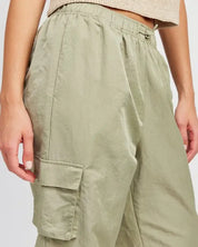 Straight Leg Pants With Elastic Waist Band