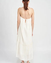 Strapless Tiered Maxi Dress