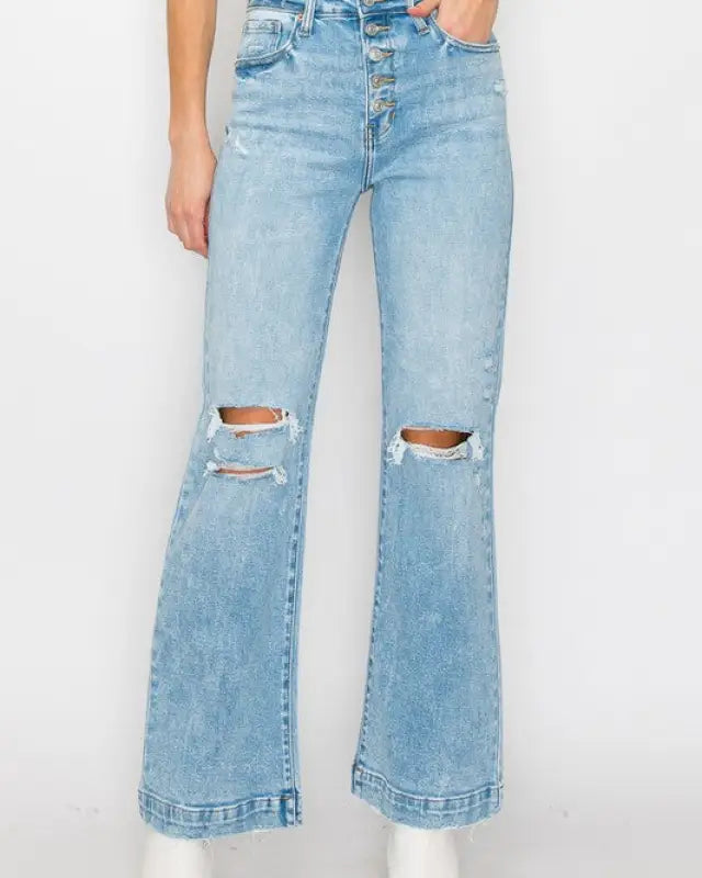 Stretch Wide Leg Jeans