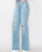 Stretch Wide Leg Jeans