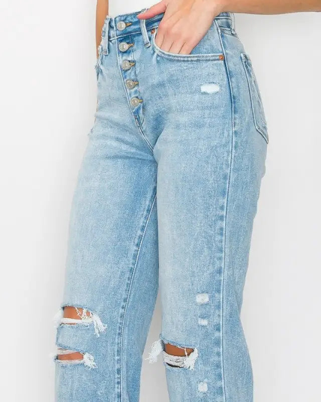 Stretch Wide Leg Jeans