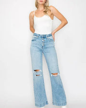 Stretch Wide Leg Jeans