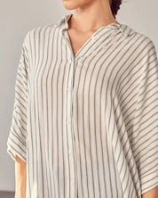 Stripe Printed Duster Sleeve Shirt