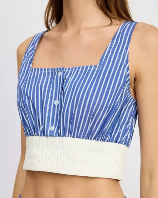 STRIPED CROP TANK TOP