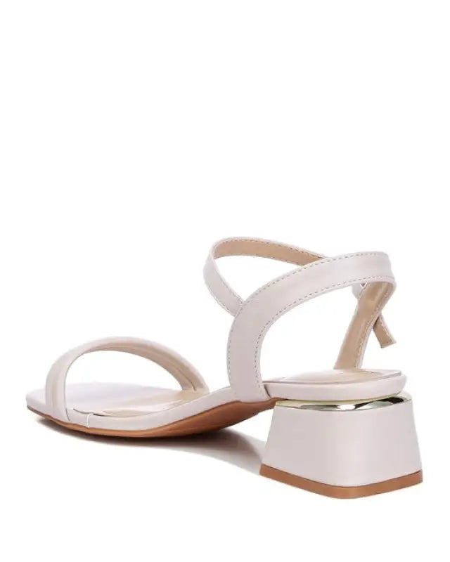 Sulein Ankle Strap Low Block Heels