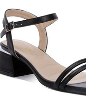 Sulein Ankle Strap Low Block Heels