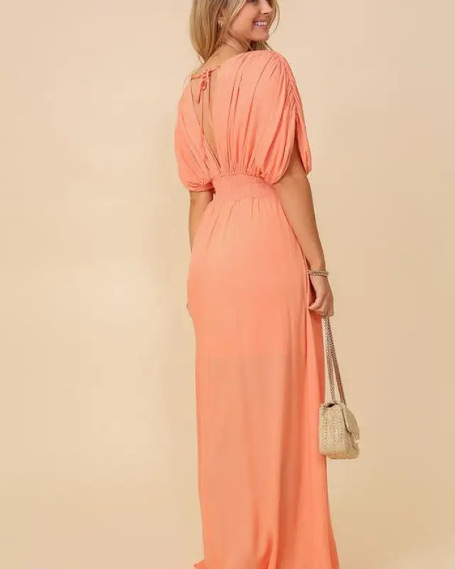 Summer Spring Vacation Maxi Sundress Lined - Dresses