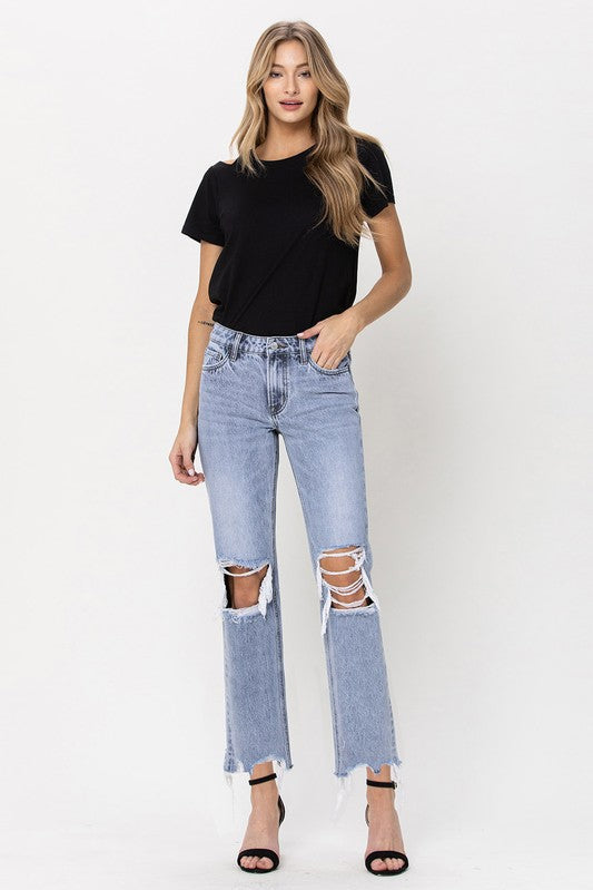 Super High Rise 90’s Straight Crop Jeans