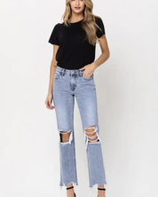 Super High Rise 90’s Straight Crop Jeans