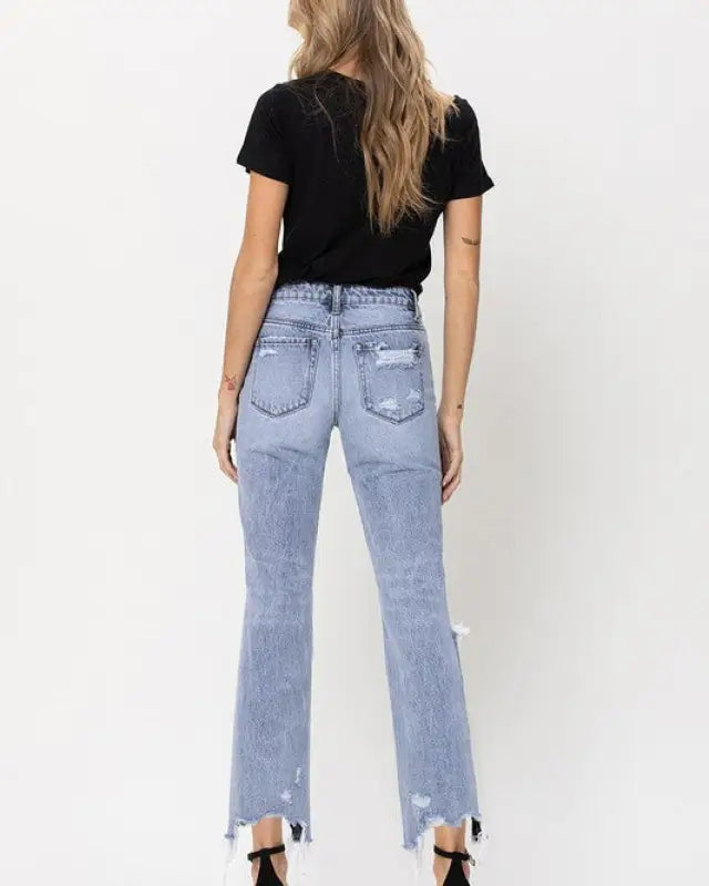 Super High Rise 90’s Straight Crop Jeans