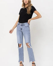 Super High Rise 90’s Straight Crop Jeans