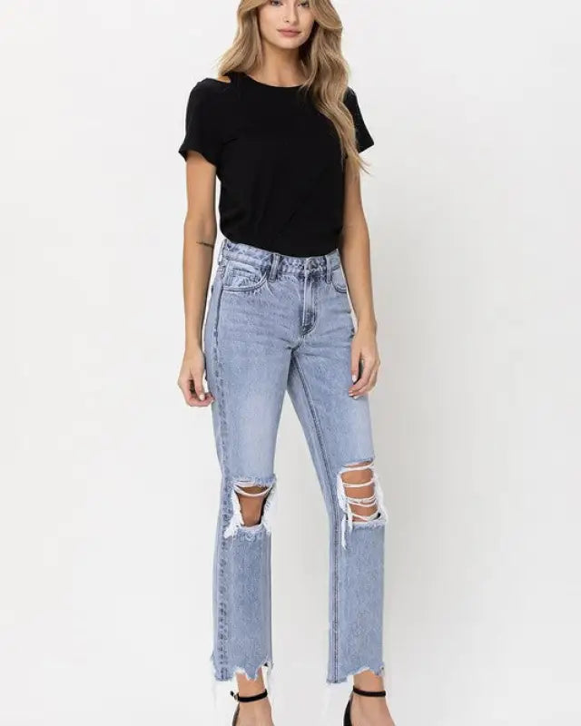 Super High Rise 90’s Straight Crop Jeans