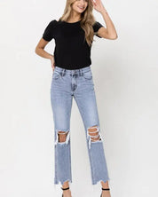 Super High Rise 90’s Straight Crop Jeans