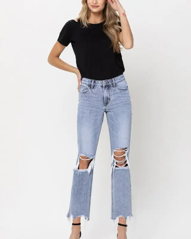 Super High Rise 90’s Straight Crop Jeans