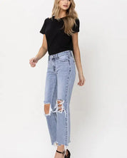 Super High Rise 90’s Straight Crop Jeans