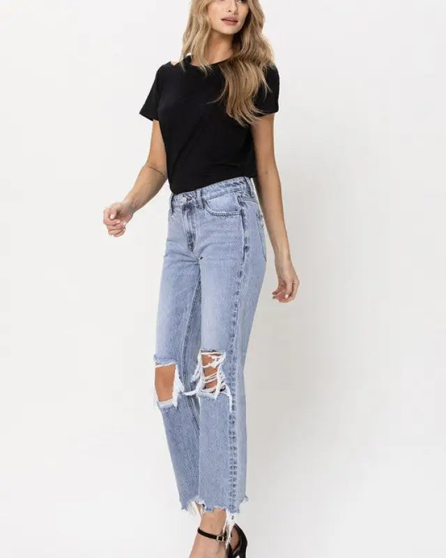 Super High Rise 90’s Straight Crop Jeans