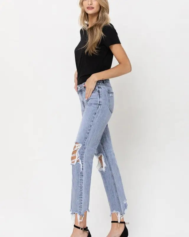 Super High Rise 90’s Straight Crop Jeans