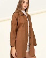 Sweet Fling Oversized Shirt Jacket