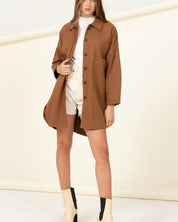 Sweet Fling Oversized Shirt Jacket