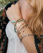 Sweet Pastel Studded Beads Layered Bracelet