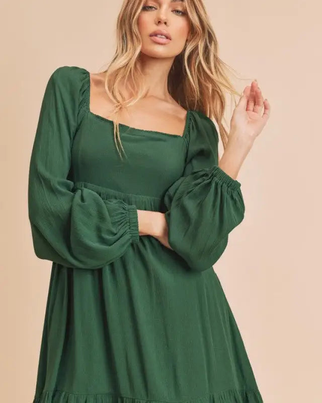 Taya Dress - EMERALD / S