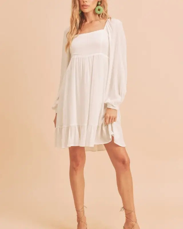 Taya Dress - WHITE / S