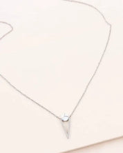 Tensly Point Stone Necklace Silver - White / OS