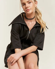 Terry Zip Front Romper