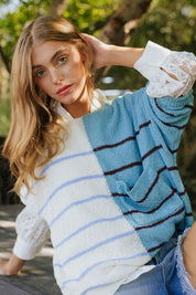 Textured Multi-Color Sweater