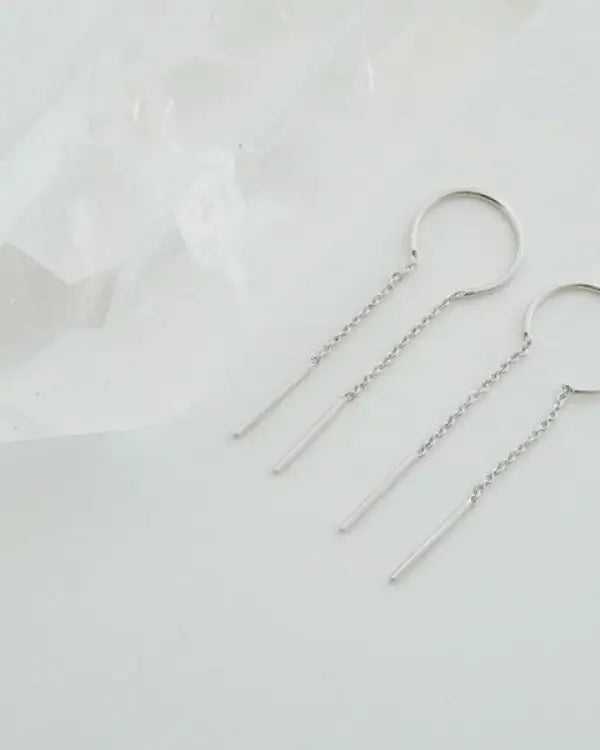 Threader Drop Bar Earrings