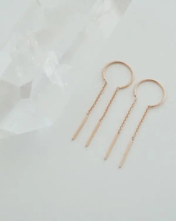 Threader Drop Bar Earrings