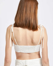 Tie Front Spaghetti Strap Cropped Top