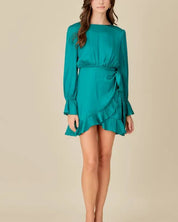 Tie Waist Ruffle Dress